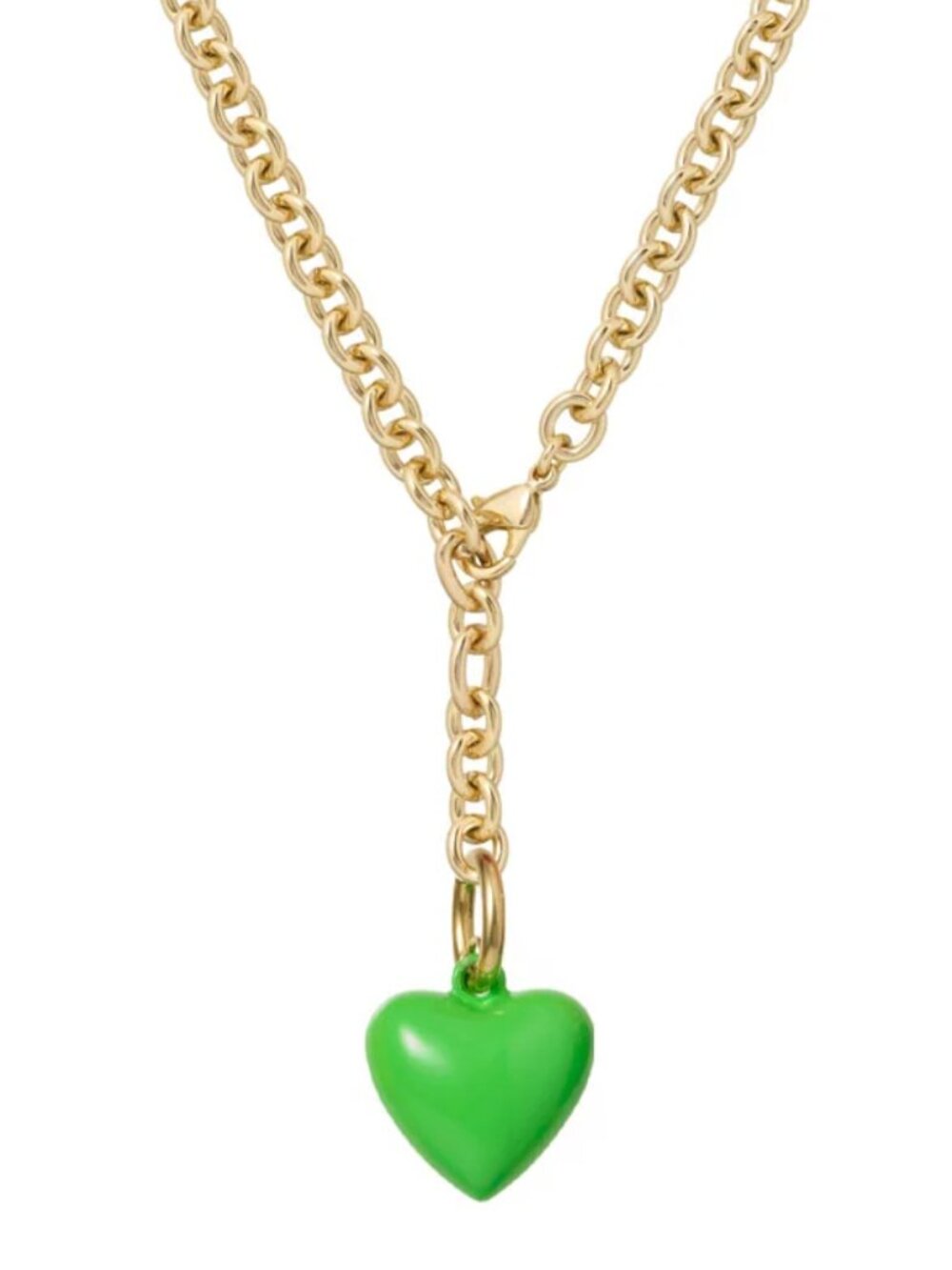 BEST Roxanne Assoulin The Mini Puffy Heart Necklace Green Apple